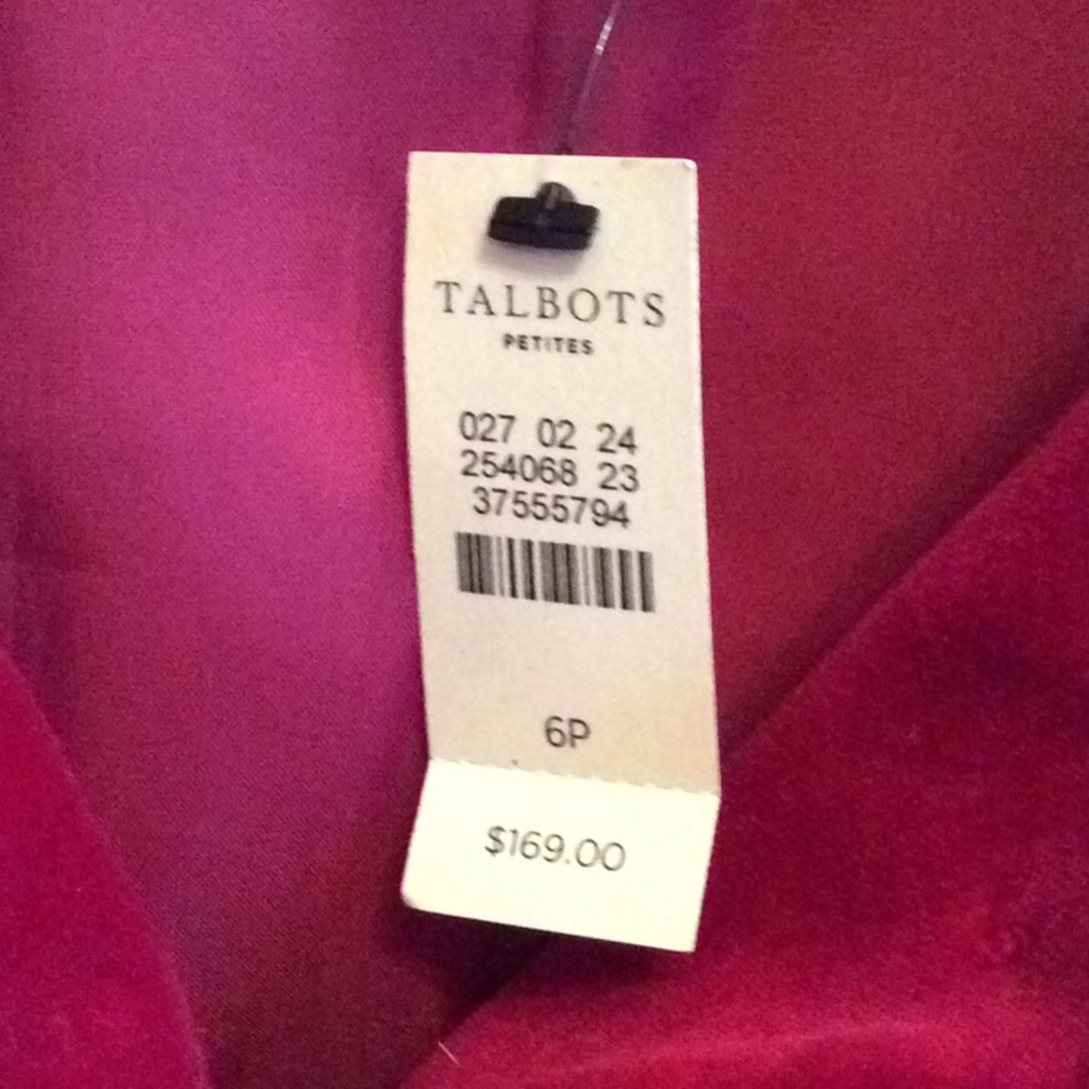 Talbots Raspberry Colored Velvet Jacket - image 3